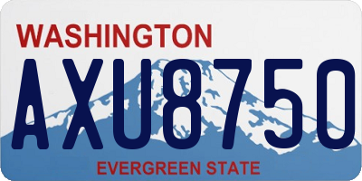 WA license plate AXU8750
