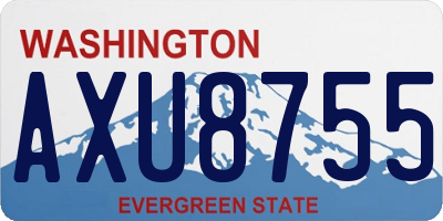 WA license plate AXU8755