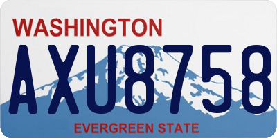 WA license plate AXU8758