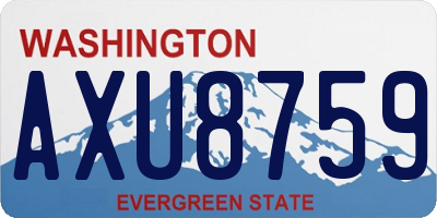 WA license plate AXU8759