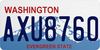 WA license plate AXU8760