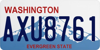 WA license plate AXU8761