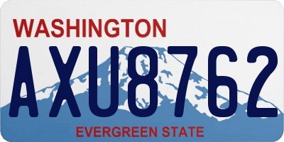 WA license plate AXU8762