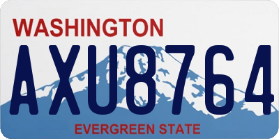 WA license plate AXU8764