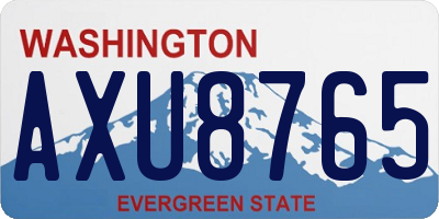 WA license plate AXU8765