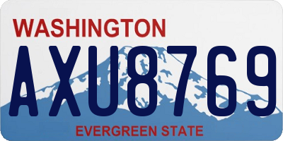 WA license plate AXU8769