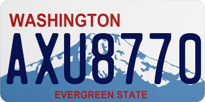 WA license plate AXU8770