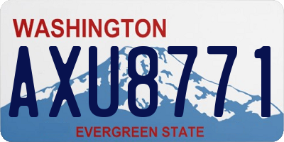 WA license plate AXU8771