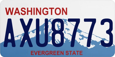 WA license plate AXU8773
