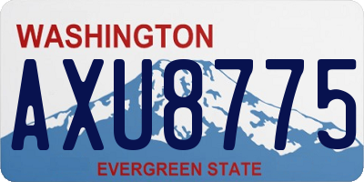 WA license plate AXU8775