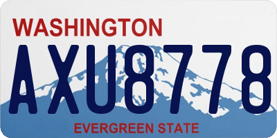 WA license plate AXU8778