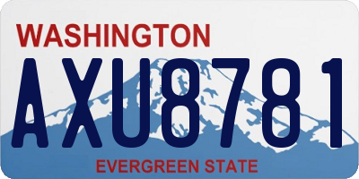 WA license plate AXU8781