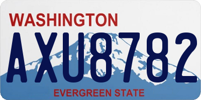 WA license plate AXU8782