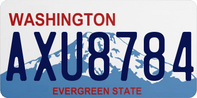 WA license plate AXU8784