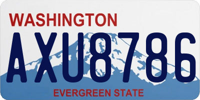WA license plate AXU8786