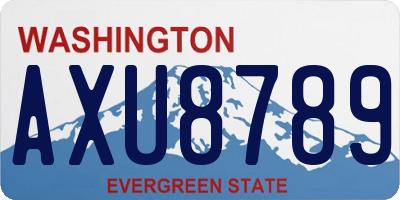 WA license plate AXU8789