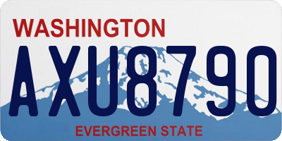 WA license plate AXU8790