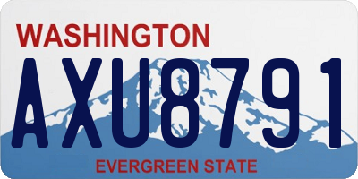 WA license plate AXU8791