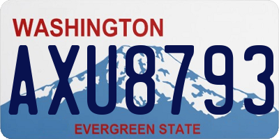 WA license plate AXU8793