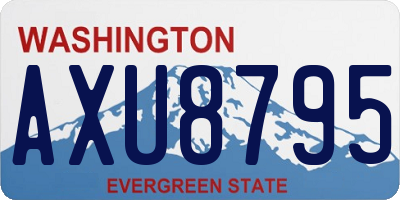 WA license plate AXU8795