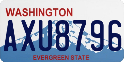 WA license plate AXU8796