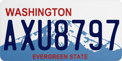 WA license plate AXU8797