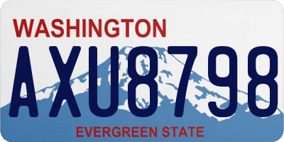 WA license plate AXU8798