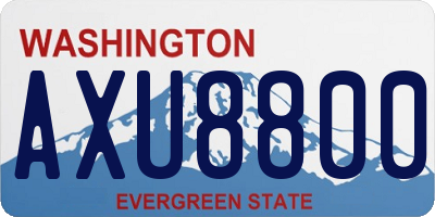 WA license plate AXU8800
