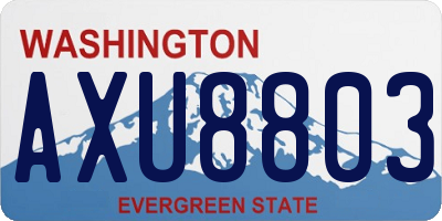 WA license plate AXU8803