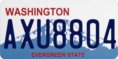 WA license plate AXU8804