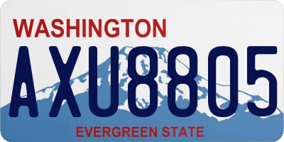 WA license plate AXU8805