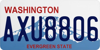 WA license plate AXU8806