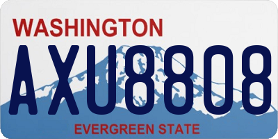 WA license plate AXU8808