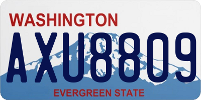 WA license plate AXU8809