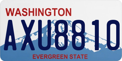 WA license plate AXU8810