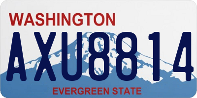 WA license plate AXU8814