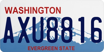 WA license plate AXU8816