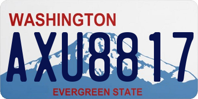 WA license plate AXU8817