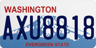 WA license plate AXU8818