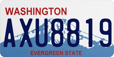 WA license plate AXU8819