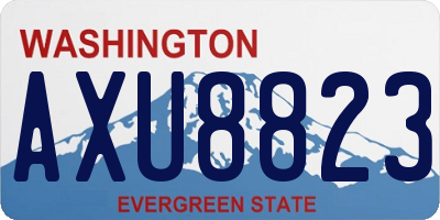 WA license plate AXU8823