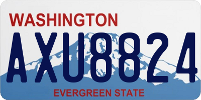 WA license plate AXU8824