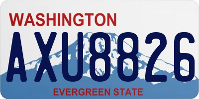 WA license plate AXU8826