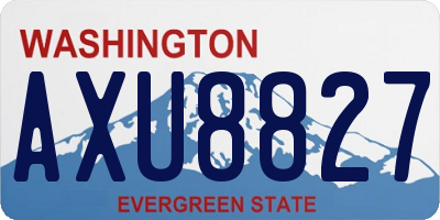 WA license plate AXU8827