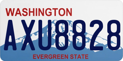 WA license plate AXU8828