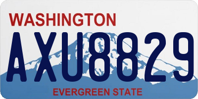 WA license plate AXU8829