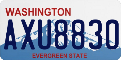 WA license plate AXU8830