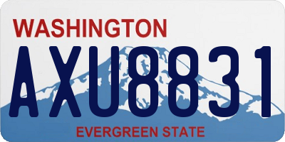 WA license plate AXU8831