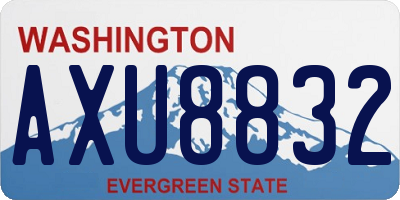 WA license plate AXU8832