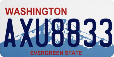 WA license plate AXU8833